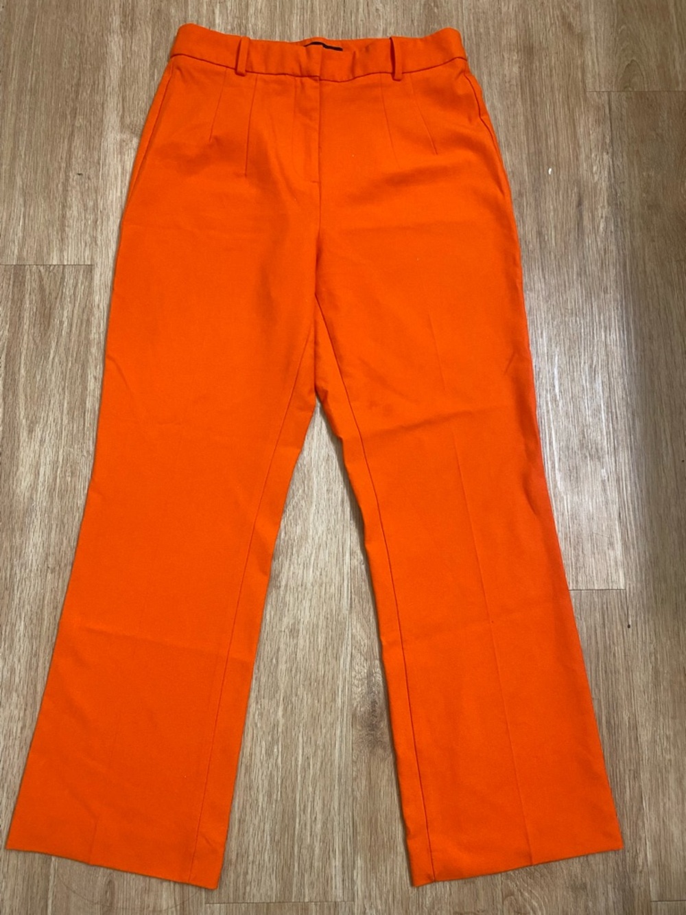 Zara Orange Straight-Leg Trousers